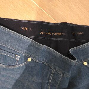 Peter Nygard Womens Light Blue Skinny Jeans Size XL